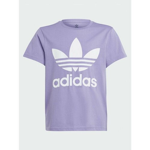 футболка adidas для девочки, фиолетовая