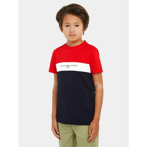 футболка tommy hilfiger для мальчика, синяя