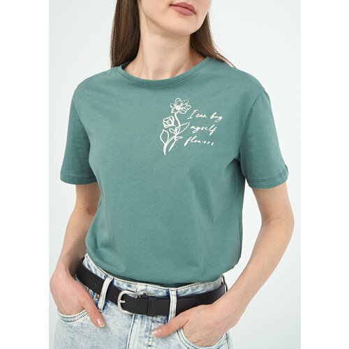 женская футболка funday, зеленая