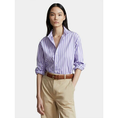 женская рубашка polo ralph lauren, фиолетовая