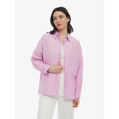 женская рубашка с длинным рукавом zolla, розовая