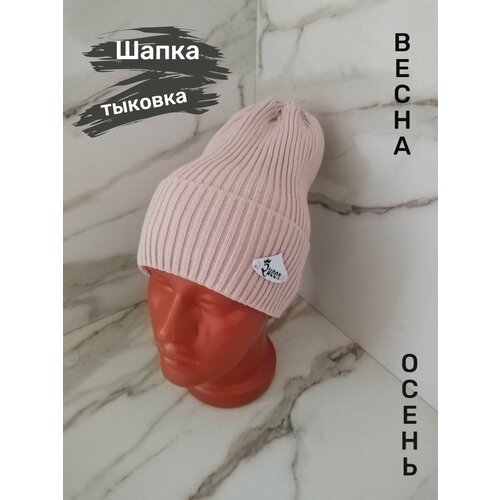 женская шапка-бини россия, розовая