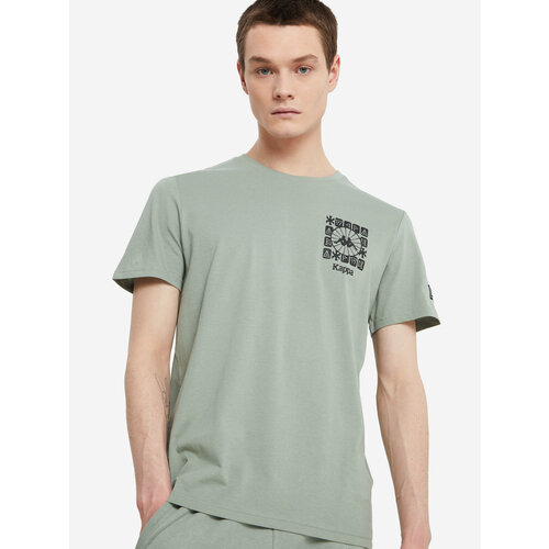 мужская футболка с принтом kappa, зеленая