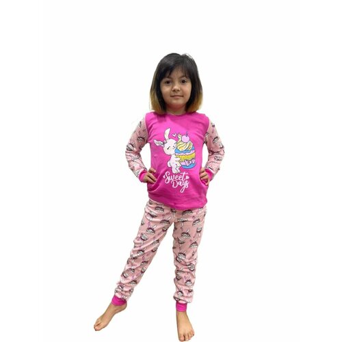 пижама elephant kids для девочки, розовая
