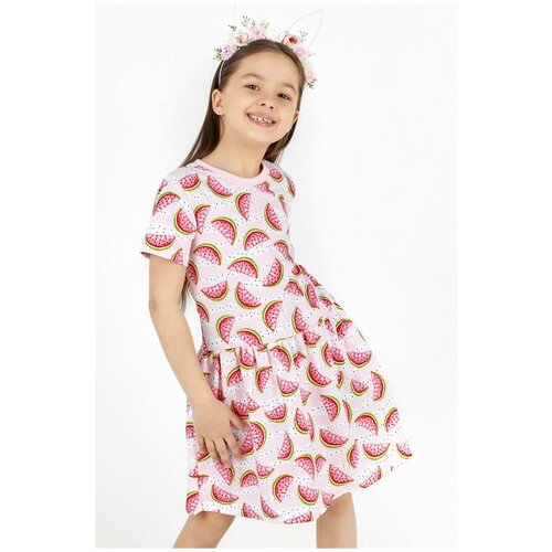 платье ivdt37 для девочки, розовое