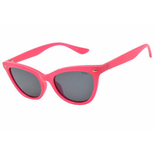 солнцезащитные очки кошачьи глаза invu, розовые