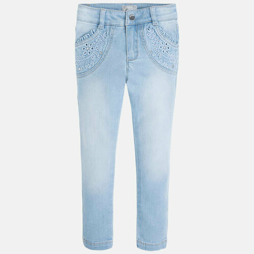 джинсы mayoral для девочки, голубые
