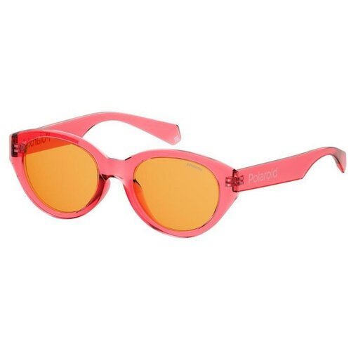 женские солнцезащитные очки кошачьи глаза polaroid, розовые