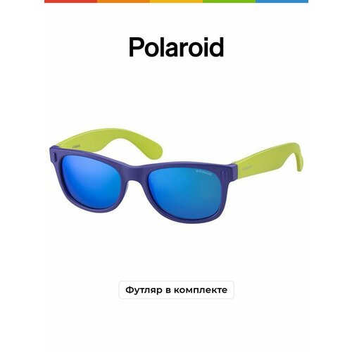 квадратные солнцезащитные очки polaroid для девочки, синие