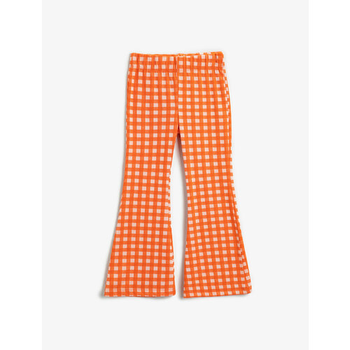повседневные брюки koton для девочки, оранжевые