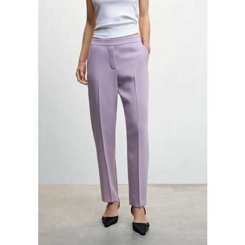 женские классические брюки mango, фиолетовые