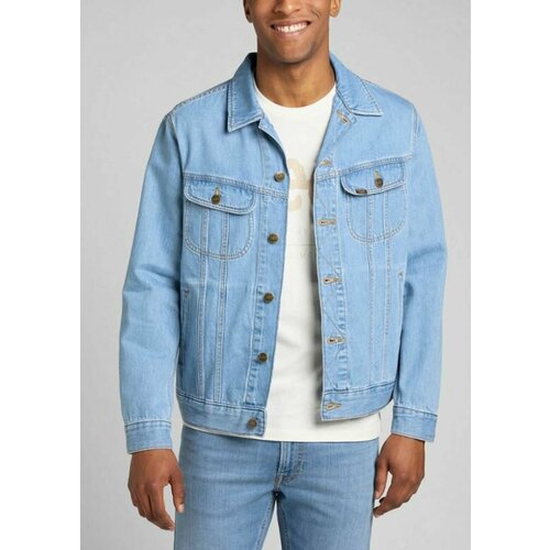 мужская джинсовые куртка lee, голубая