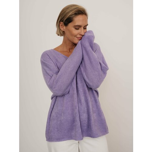 женский свитер удлиненные модный дом виктории тишиной, фиолетовый