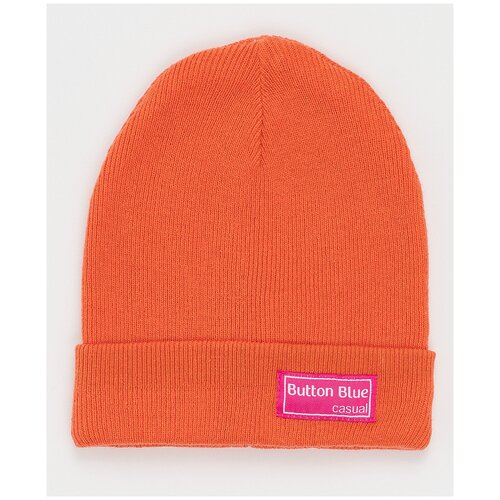 шапка button blue для девочки, оранжевая