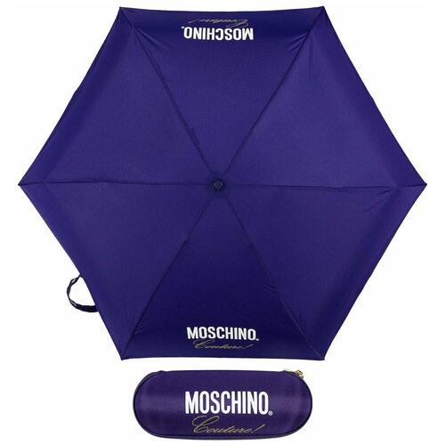 женский складные зонт moschino, синий