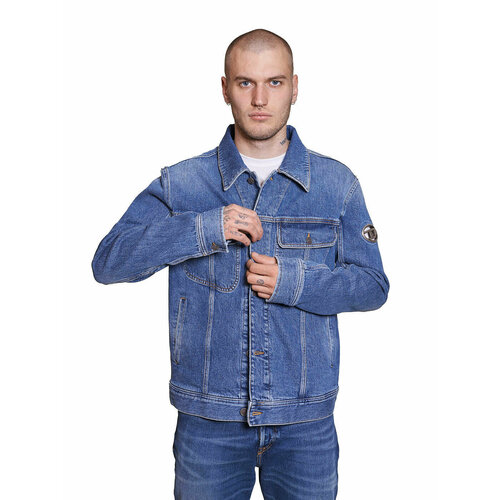 мужская джинсовые куртка diesel, голубая