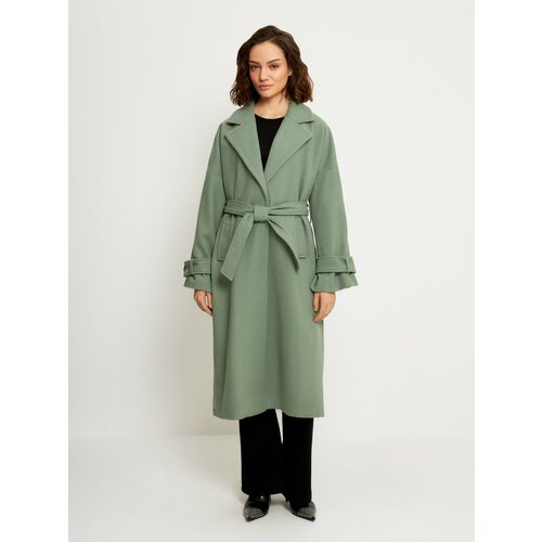 женское длинные пальто concept club, зеленое