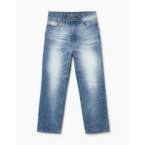 прямые джинсы gloria jeans для мальчика, синие