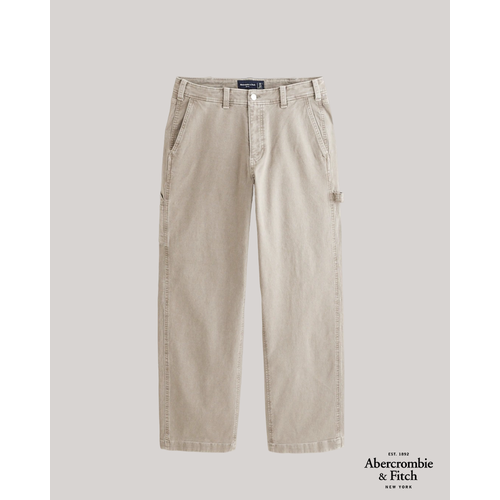 мужские брюки карго abercrombfi & fitch, бежевые