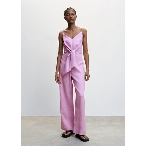 женский комбинезон с брюками mango, фиолетовый