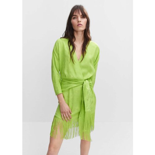 женское вязаные платье mango, зеленое