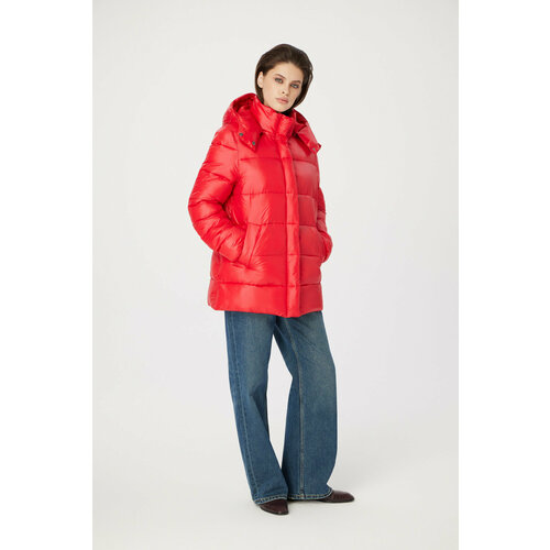 женская куртка удлиненные fashion rebels, красная