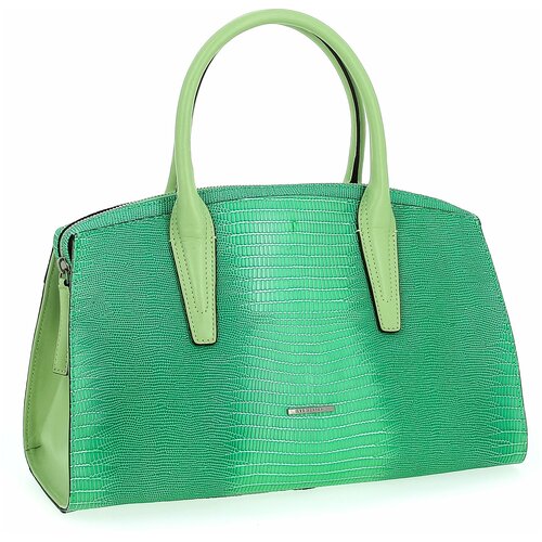женская кожаные сумка leo ventoni, зеленая
