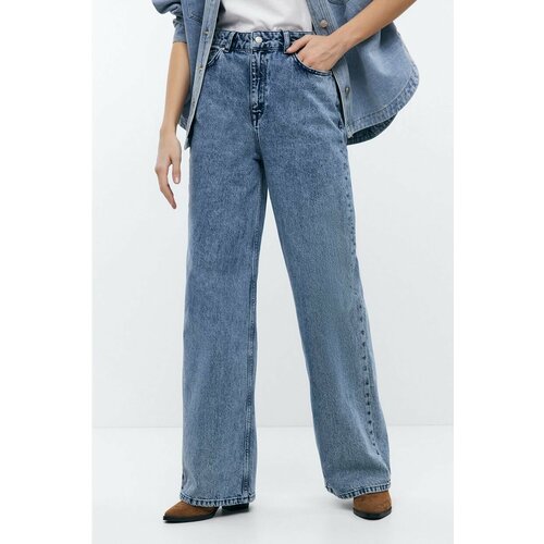женские джинсы с высокой посадкой baon, голубые
