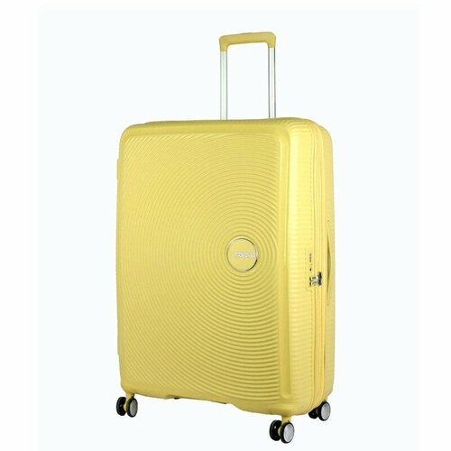 женский чемодан american tourister, желтый