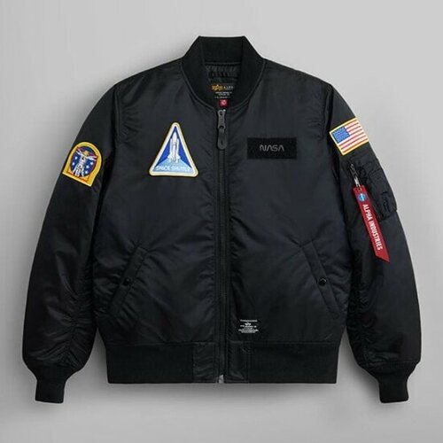 мужская куртка бомбер alpha industries, черная