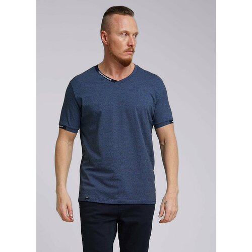 мужская футболка с v-образным вырезом clever, синяя