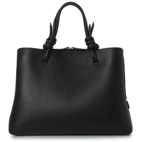 женская кожаные сумка innue, черная