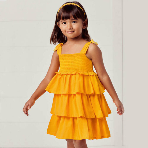 платье миди mayoral для девочки, желтое