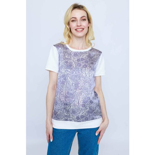 женская шелковые блузка khan cashmere, фиолетовая