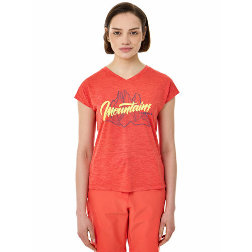женская футболка с коротким рукавом icepeak, оранжевая