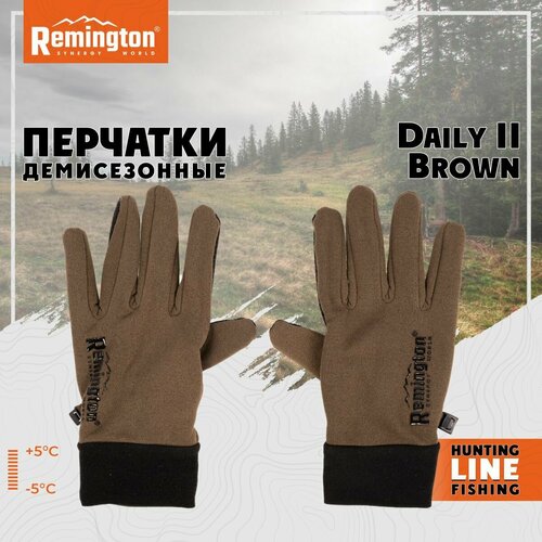 мужские перчатки remington, коричневые