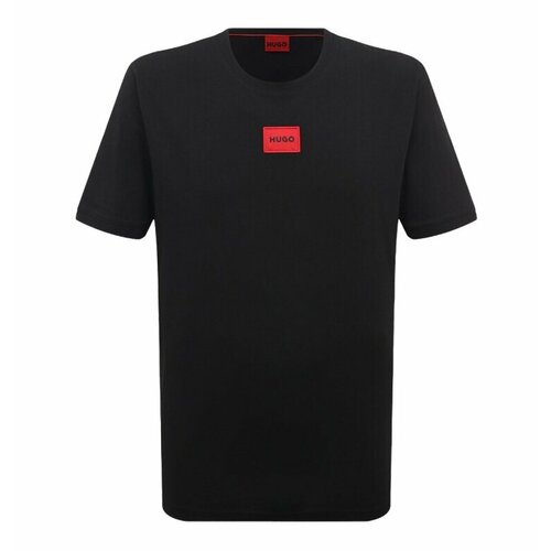 мужская футболка с коротким рукавом hugo, черная