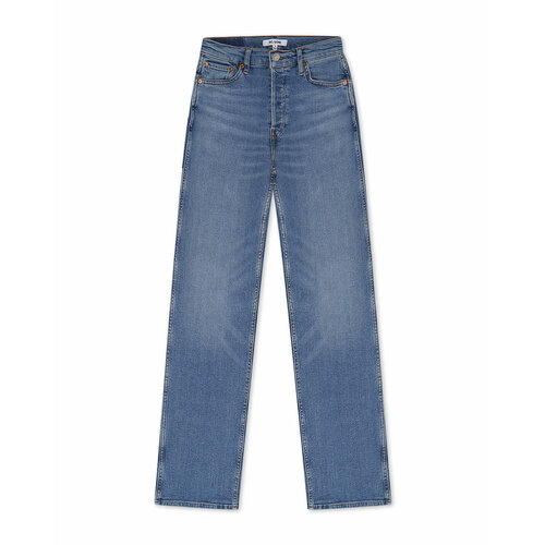женские джинсы с высокой посадкой re/done, голубые