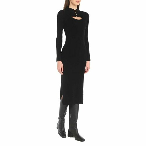 женское шерстяные платье maison david, черное