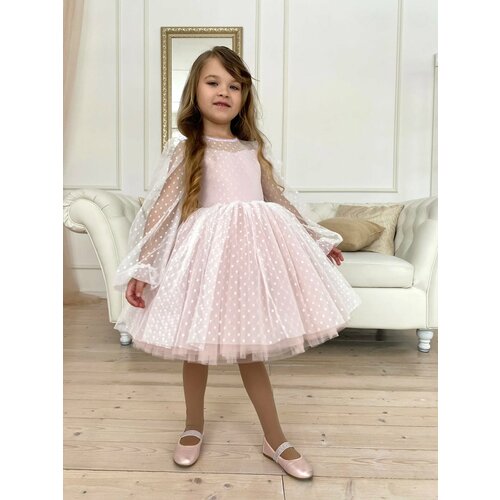 платье миди valery little dress для девочки, розовое