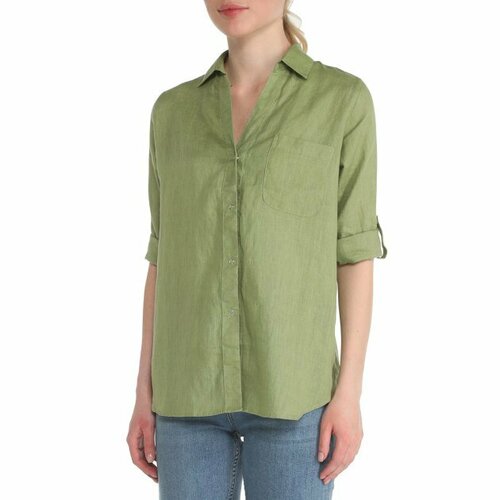 женская рубашка maison david, зеленая