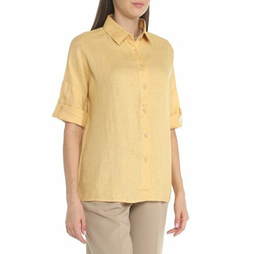 женская рубашка maison david, желтая