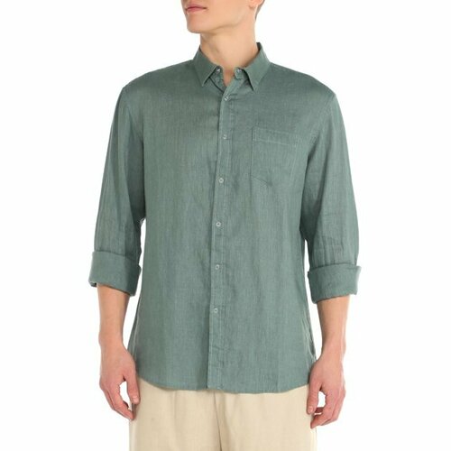 мужская рубашка maison david, зеленая