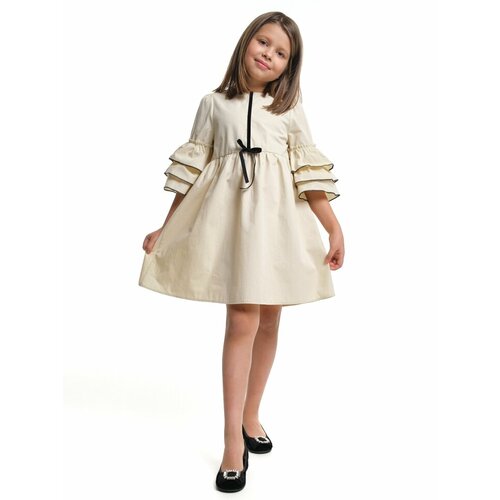 платье mini maxi для девочки, бежевое