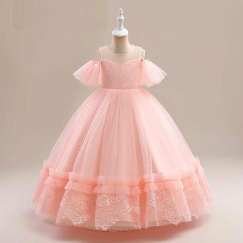 платье макси mqatz для девочки, розовое