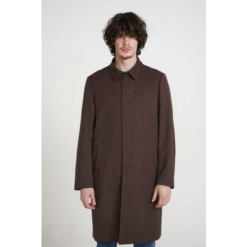 мужское однобортные пальто vosq, коричневое