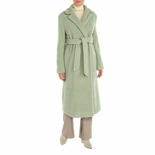 женское шерстяное пальто calzetti, зеленое