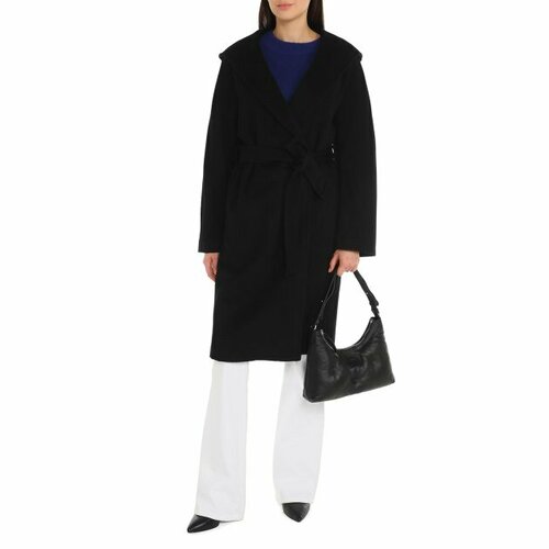женское шерстяное пальто maison david, черное