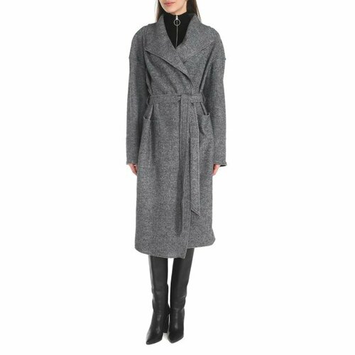 женское шерстяное пальто calzetti, серое