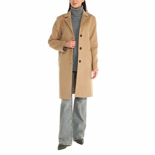 женское шерстяное пальто calzetti, бежевое